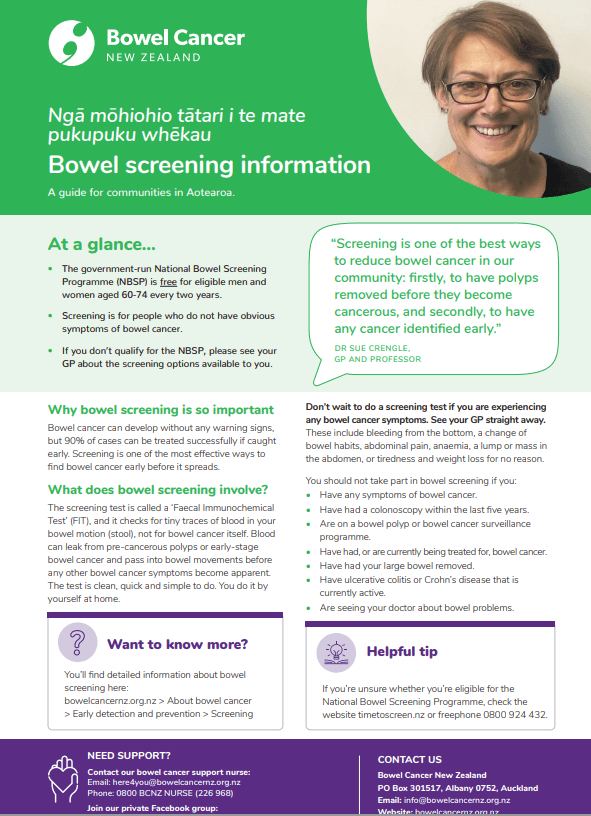 Bowel Screening — What You Need to Know